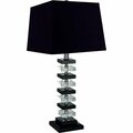 Yhior 26 in. Solid Crystal Table Lamp - Black & Clear YH3121779